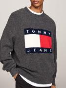 NU 20% KORTING: TOMMY JEANS Gebreide trui TJM REG MELANGE FLAG SWEATER