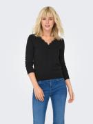 NU 20% KORTING: Only Trui met V-hals ONLSUN LS LACE V-NECK CC KNT