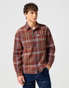 NU 20% KORTING: Wrangler Overhemd met lange mouwen FRAYED PLAID SHIRT