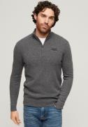 Superdry Gebreide trui ESSENTIAL EMB KNIT HALF ZIP