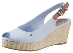 Tommy Hilfiger Sandaaltjes ICONIC ELBA SLING BACK WEDGE zomerschoen, s...