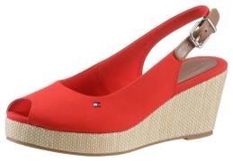 Tommy Hilfiger Sandaaltjes ICONIC ELBA SLING BACK WEDGE zomerschoen, s...