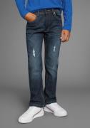 NU 20% KORTING: KIDSWORLD Stretch jeans , Straight-fit jeans met Distr...