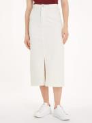 Tommy Hilfiger Kokerrok MIDI STRAIGHT SKIRT HW ECRU