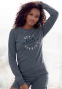 NU 20% KORTING: H.I.S Sweatshirt met grote logo-borduurwerk, loungepak