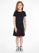 NU 20% KORTING: Tommy Hilfiger Jerseyjurk ESSENTIAL SKATER DRESS met m...