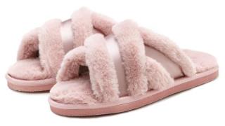 NU 20% KORTING: Vivance Pantoffels Pantoffel, Pluche Pantoffels met kr...