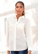 NU 20% KORTING: Lascana Blouse met lange mouwen met gaatjespatroon en ...