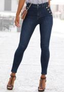 NU 20% KORTING: Vivance Jeggings met decoratieve knopen in comfortabel...