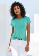 NU 20% KORTING: Vivance T-shirt met elastische zoomafwerking van visco...