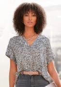 NU 20% KORTING: Vivance Blouse met korte mouwen met bloemenprint en v-...