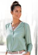 NU 20% KORTING: Lascana Blouse zonder sluiting met 3/4-mouwen en knoop...