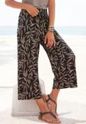 NU 20% KORTING: Lascana Culotte met bladerenprint, luchtige zomerbroek...