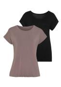 Vivance T-shirt met elastische zoomafwerking van viscose-elastan-kwali...