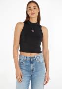 NU 20% KORTING: TOMMY JEANS Shirttop BADGE HIGH NECK TANK