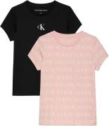 NU 20% KORTING: Calvin Klein T-shirt 2 Pack Logo Aop Slim Ss T-Shirt