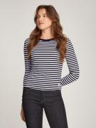 Calvin Klein Shirt met lange mouwen WOVEN LABEL RIB LONG SLEEVE