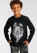 KIDSWORLD Shirt met lange mouwen WHITE LION coole dierenprint