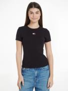 NU 20% KORTING: TOMMY JEANS Shirt met ronde hals TJW SLIM BADGE RIB TE...