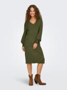 NU 20% KORTING: Only Gebreide jurk ONLKATIA LS V-NECK DRESS NCA KNT