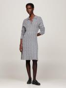 Tommy Hilfiger Gebreide jurk SOFT WOOL CABLE POLO SWT DRESS