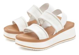 NU 20% KORTING: Lascana Plateausandalen Sandalette van leer met modieu...