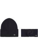 Calvin Klein Gebreide muts CK METAL BEANIE & HEADBAND