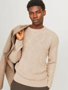 Jack & Jones Trui met ronde hals JPRBLUDIOGO CABLE KNIT LN