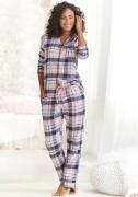 H.I.S Pyjama van flanel met alover ruitpatroon (set, 2-delig)