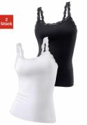 NU 20% KORTING: Lascana Hemd met ingebouwd bustier, spaghettiband-top,...