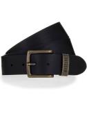 NU 20% KORTING: MUSTANG Leren riem Gesp in oud messingkleur, lichte us...