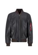 NU 20% KORTING: Alpha Industries Leren jack Alpha Industries Men - Lea...