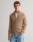 NU 20% KORTING: Gant Vest COTTON PIQUE ZIP CARDIGAN met logoborduursel...