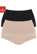 Petite fleur Modellerende slip van elastische katoen, shape wear (2 st...