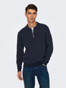 NU 20% KORTING: ONLY & SONS Trui met polokraag ONSMATTEO LS ZIP POLO