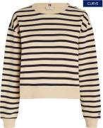 NU 20% KORTING: Tommy Hilfiger Curve Sweatshirt CRV REG GOLD BTN POLO ...