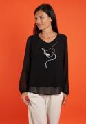 NU 20% KORTING: Seidel Moden Blouse met lange mouwen met glitterprint,...