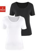 Vivance T-shirt Elastische katoenkwaliteit (Set van 2)