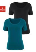 NU 20% KORTING: Vivance T-shirt Elastische katoenkwaliteit (Set van 2)