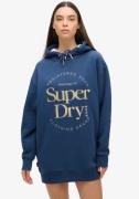 Superdry Jerseyjurk LUXE METALLIC LOGO HOOD DRESS