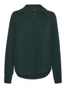 NU 20% KORTING: Vero Moda Shirt VMALVA L/S COLLAR TOP WVN GA