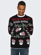 ONLY & SONS Gebreide trui ONSXMAS REG 5 ALLOVER CREW KNIT