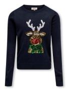 NU 20% KORTING: KIDS ONLY Trui met ronde hals KOGXMAS LS O-NECK MIX DE...