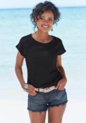 NU 20% KORTING: Vivance Shirt met korte mouwen Met decoratieve haak-in...