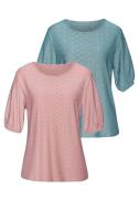 Vivance Shirt met korte mouwen Met broderie anglaise met modieuze brod...