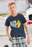 NU 20% KORTING: KIDSWORLD T-shirt ALLES BANANE Korte mouwen, basic pas...