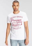 NU 20% KORTING: AJC T-shirt Korte mouwen, smalle pasvorm, in vintage-o...