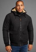 Bruno Banani Winterjack van katoen en polyester, hoge kraag