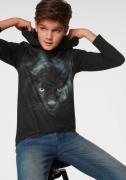 NU 20% KORTING: KIDSWORLD Capuchonshirt Panter Lange mouwen, basic pas...