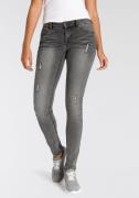 NU 20% KORTING: Arizona Skinny fit jeans Met contrastnaden en klepzakk...